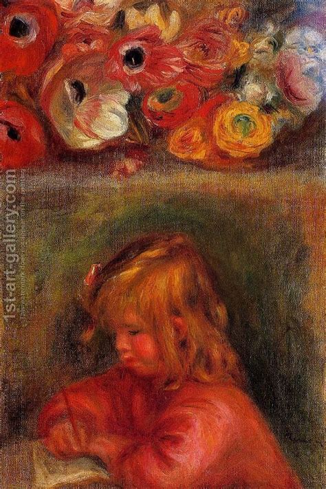 Portrait Of Coco And Flowers Renoir Peintre Et Figuratif