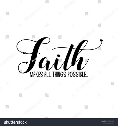 Faith Makes All Things Possible Positive Stock Vector Royalty Free
