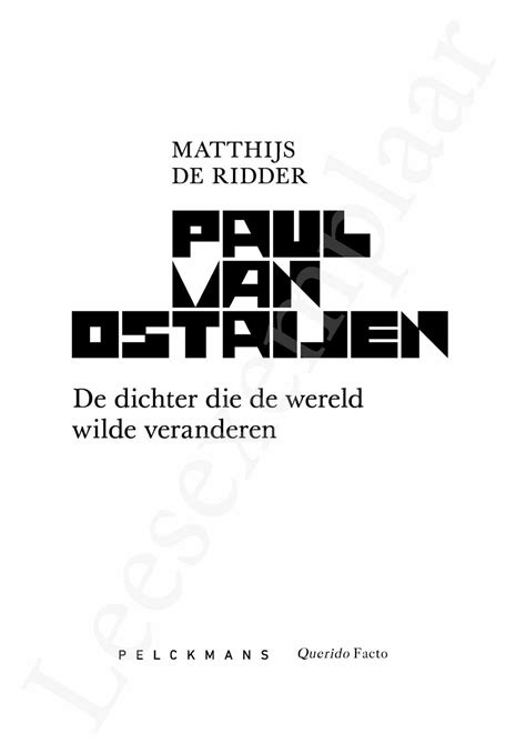 Paul Van Ostaijen Pelckmans