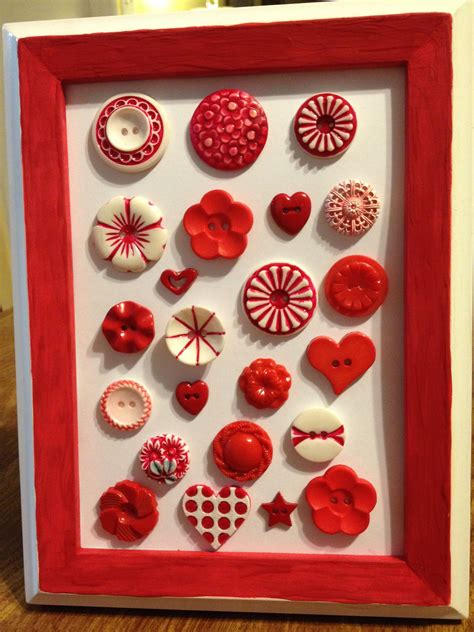 Red antique button picture Diy And Crafts, Crafts For Kids, Simple