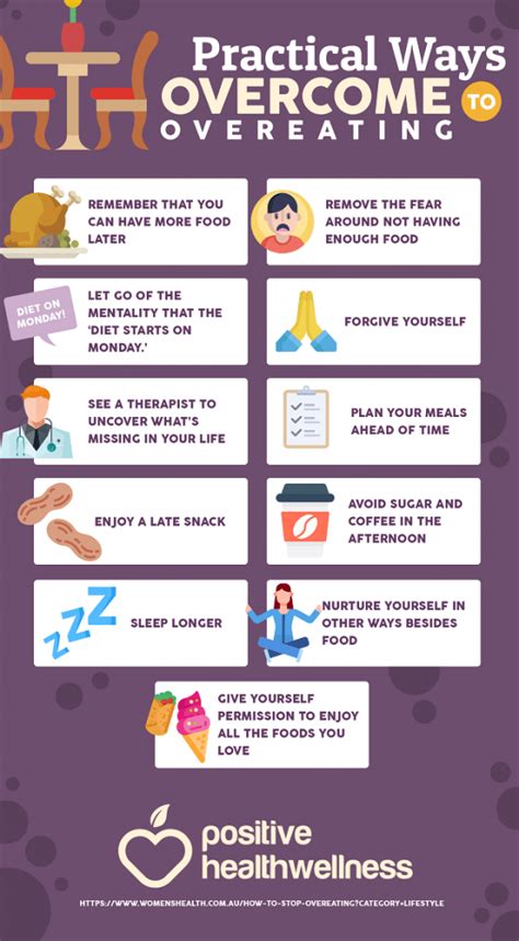 11 Practical Ways To Overcome Overeating Infographic