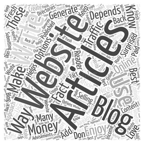 Articles You Write What To Do With Them Word Cloud Concept Vector
