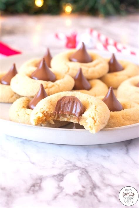 Thumbprint Hershey Kiss Cookies For Christmas