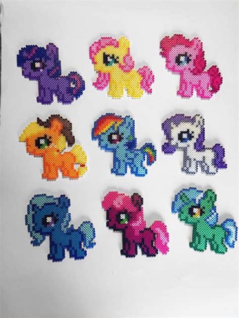 Aquabeads are small beads which you can use to create different designs. My Little Pony Silly Filly Sprites Perler Beads | Melty ...