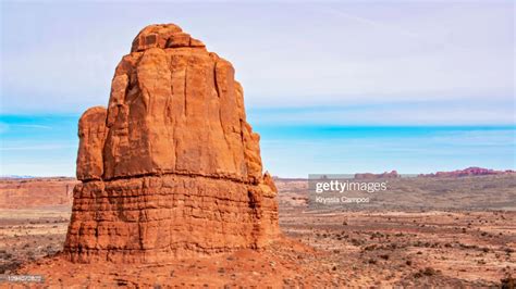 Scenery Landscape And Red Rock Formations At Arches National Park In