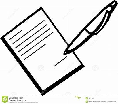 Signing Document Clipart Vector Illustration Documents Pen