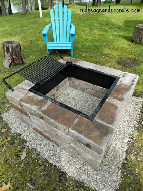 Easy Diy Fire Pit Kit With Grill Diy Fire Pit Grilling