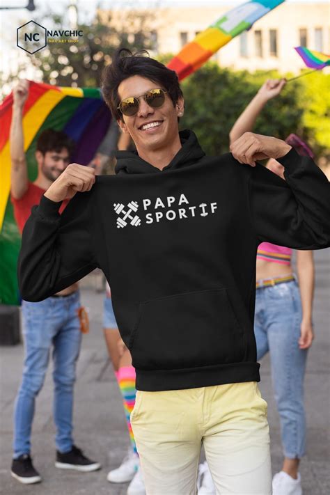 sweat à capuche personnalisé papa sportif navchic