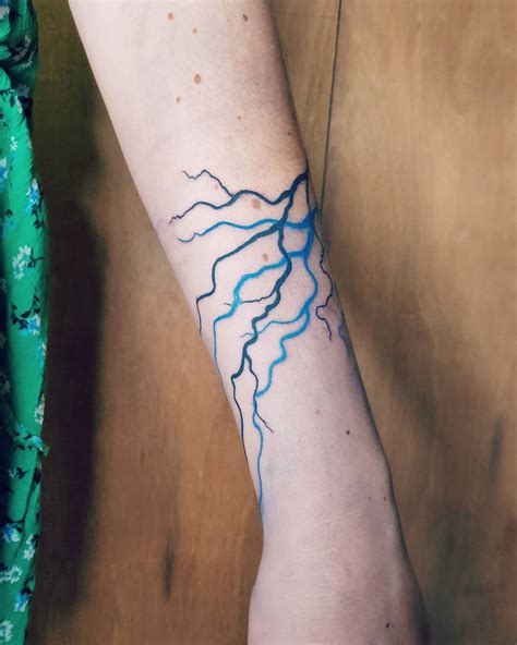 Realistic Lightning Tattoo