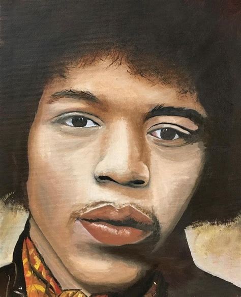 Jimi Hendrix Original Oil Painting Wall Art Home Decor Etsy