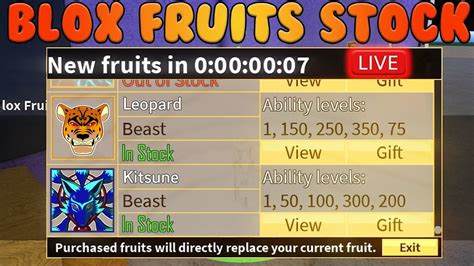 Update Roblox Blox Fruits Stock 247 Live Leopard Fruit And More On