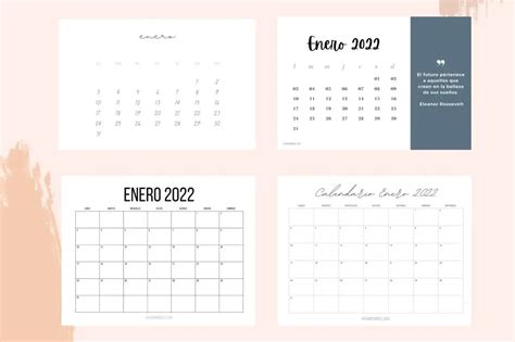 Calendarios De Enero 2022 Para Imprimir Vida Imprimible