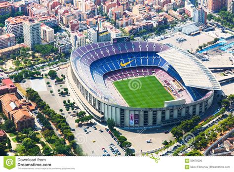 Fc barcelona umbau oder gar neubau von stadion camp nou. Vogelperspektive Von Camp Nou -Stadion Von FC Barcelona ...