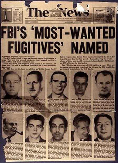 Fbi 10 Most Wanted List Celebrates 60th Anniversary Techeblog