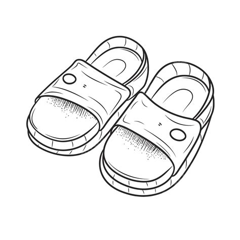 Slippers Coloring Page Outline Sketch Drawing Vector Wing Drawing Lip