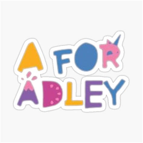 A For Adley Sticker For Sale By Rickiekitlyn Redbubble