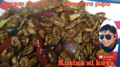 Korean Street Food Silkworms Pupa Youtube