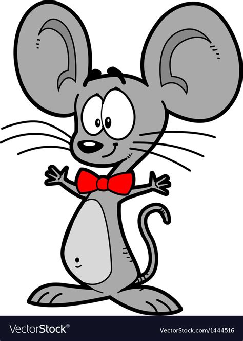 Cartoon Mouse With Bowtie Royalty Free Vector Image