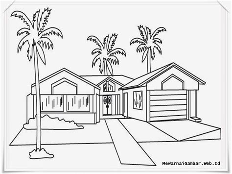 Mewarnai gambar sketsa pemandangan rumah 2 via mewarnaigambarsketsa.blogspot.co.id. Mewarnai Gambar Rumah - Mewarnai Gambar