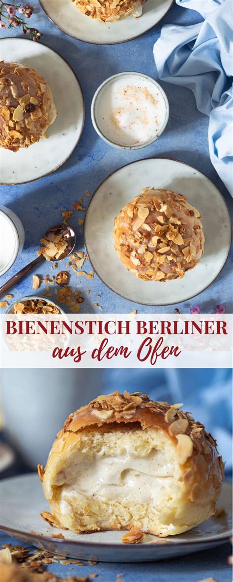Fluffige Bienenstich Berliner Aus Dem Ofen Ohne Frittieren La Crema