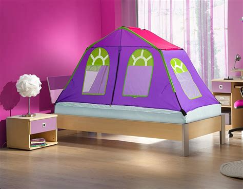 Girls Bed Tent Twin Full Purple Red Dream House Canopy Play Area Windows Dome Ebay