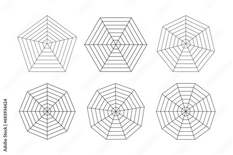 Radar Spider Diagram Template Spider Mesh Polygon Graphs Diagram