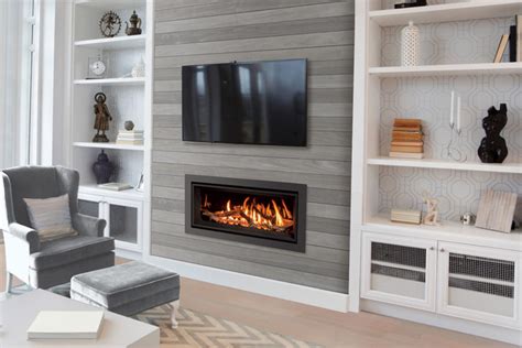 C34 Linear Gas Fireplace Modern Living Room Vancouver By Enviro