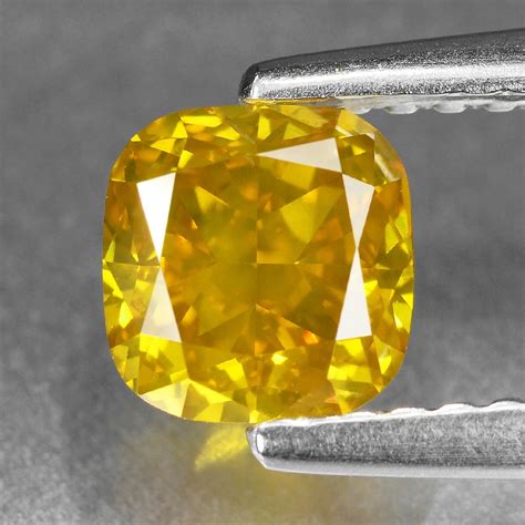 Natural Diamond 098 Cts Sparkling Fancy Vivid Yellow