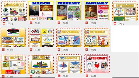 Bulletins For Monthly Celebrations