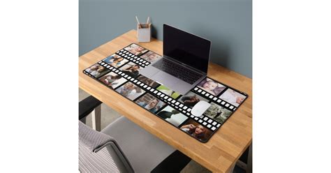 Photo Collage Film Strip Personalized Diy Custom Desk Mat Zazzle