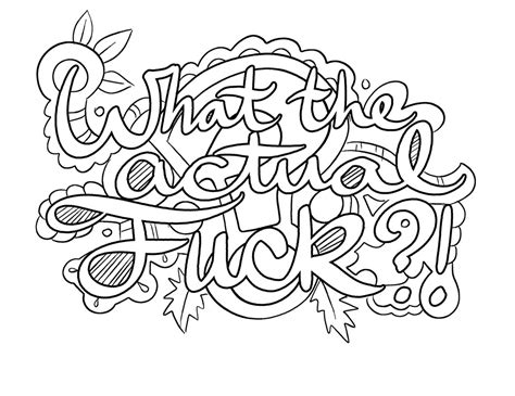 Printable Cuss Word Coloring Pages For Adults Coloring Pages