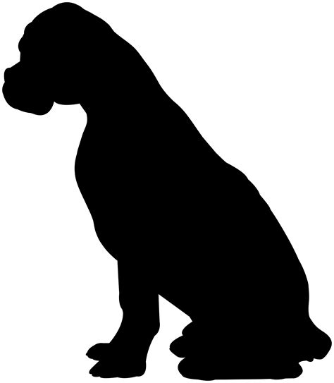 Boxer Dog Silhouette Png Clipart Gallery Yopriceville High Quality