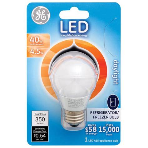 Deep freezer not only helps to store the food items but also help to store medicines. GE 4.5 Watt Refrigerator Freezer Bulb Medium Base Light Bulb