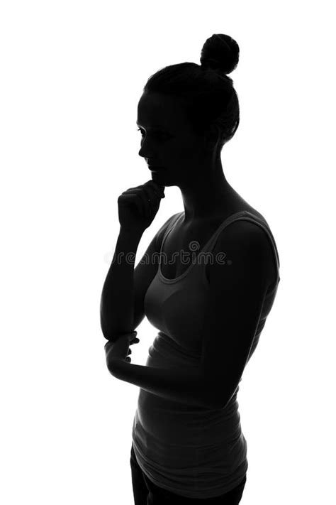 Female Silhouette Stock Photo Image Of Chin Hair Studio 45644450