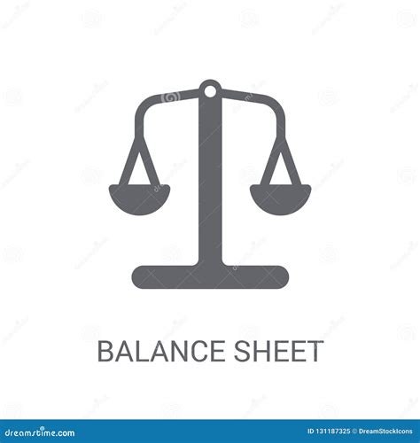 Balance Sheet Icon Trendy Balance Sheet Logo Concept On White B Stock