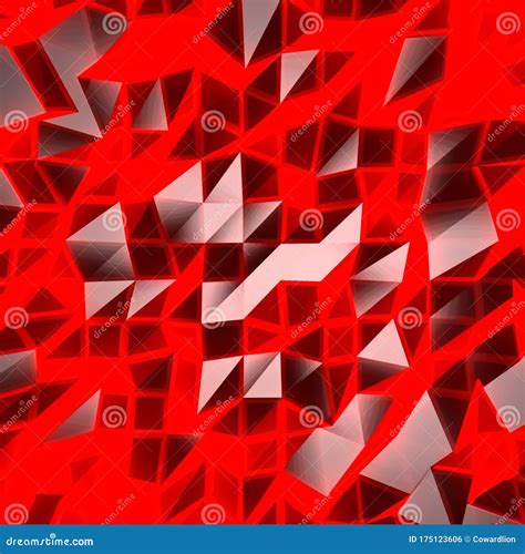 3d Rendering Abstract Background In Red Stock Illustration