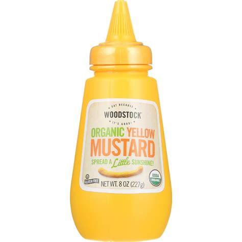 Woodstock Mustard Organic Yellow 8 Oz Case Of 12 Organic