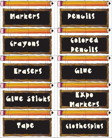 6 Best Images Of Classroom Labels With Printable Classroom Labels