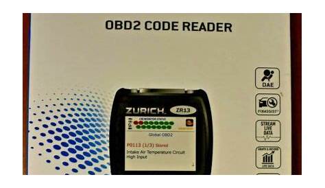 Zurich Obd2 Code Reader Zr13 63806 Professional Diagnostics for sale