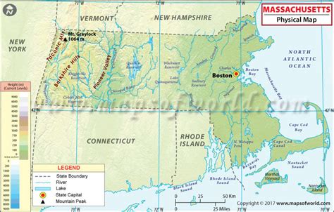 Physical Map Of Massachusetts