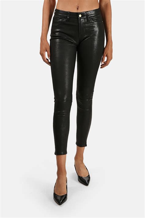 4.3 out of 5 stars 2,425. FRAME Le High Leather Skinny Pants - Washed Black | Garmentory