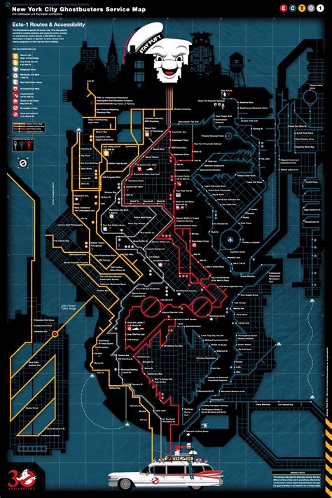 The Nyc Ghostbusters Service Map Transforms The Subway System With