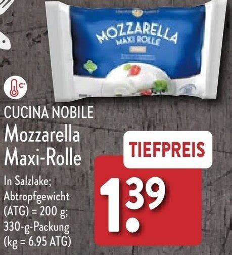 Cucina Nobile Mozzarella Maxi Rolle Angebot Bei Aldi Nord