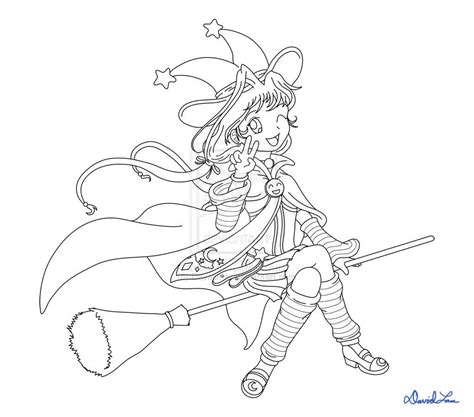 Anime Coloring Pages Witch Coloring Elephant