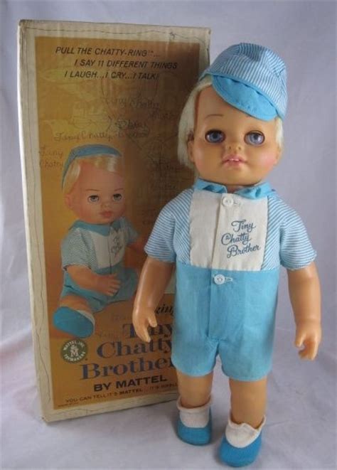 Vintage Tiny Chatty Baby Brother Talker Doll Works Box Chatty Cathy