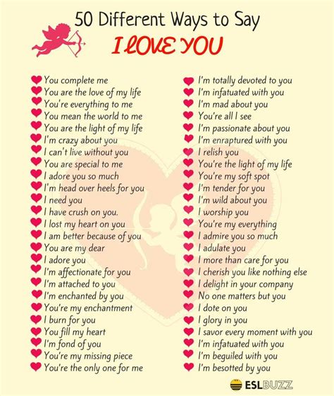 100 Different Ways To Say I Love You Beautiful Words In English