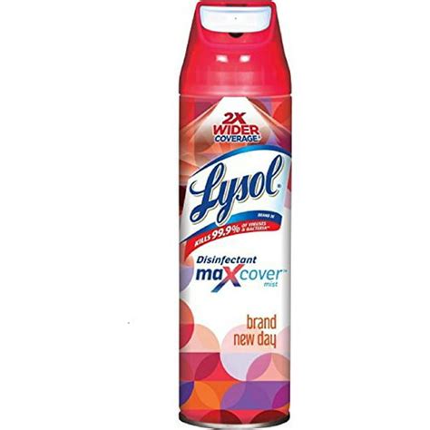 Lysol Max Cover Disinfectant Mist Brand New Day 15 Oz 9 Pack