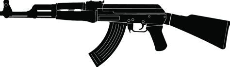 Ak 47 Svg Gun Vector Ak47 Rifle Svg Gun Cricut Files