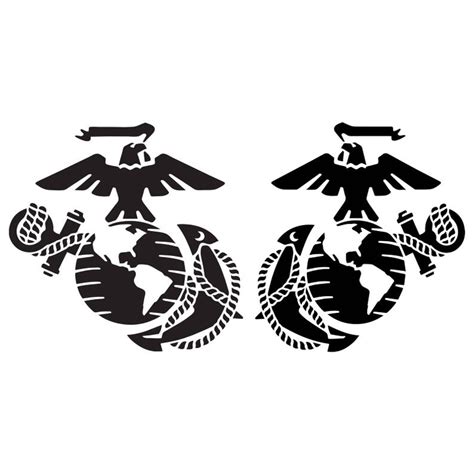 Set Of 2 Usmc Marines Eagle Globe Anchor Ega Logo Vinyl Decal Etsy