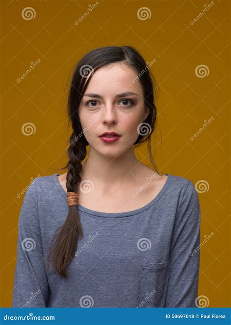 Beautiful Girl With Half Face Makeup Stock Photo Image Of Expression